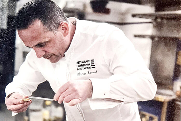 Le Chef Olivier Beurné du Restaurant L'Amphitryon à Lorient